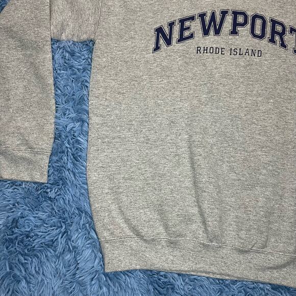 VINTAGE Newport Rhode Island Graphic Crewneck Sweater Size Small Mens Gray Y2K - Picture 4 of 9
